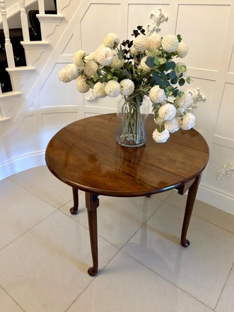 Antique George III Quality Mahogany Drop Leaf Table - Image 7